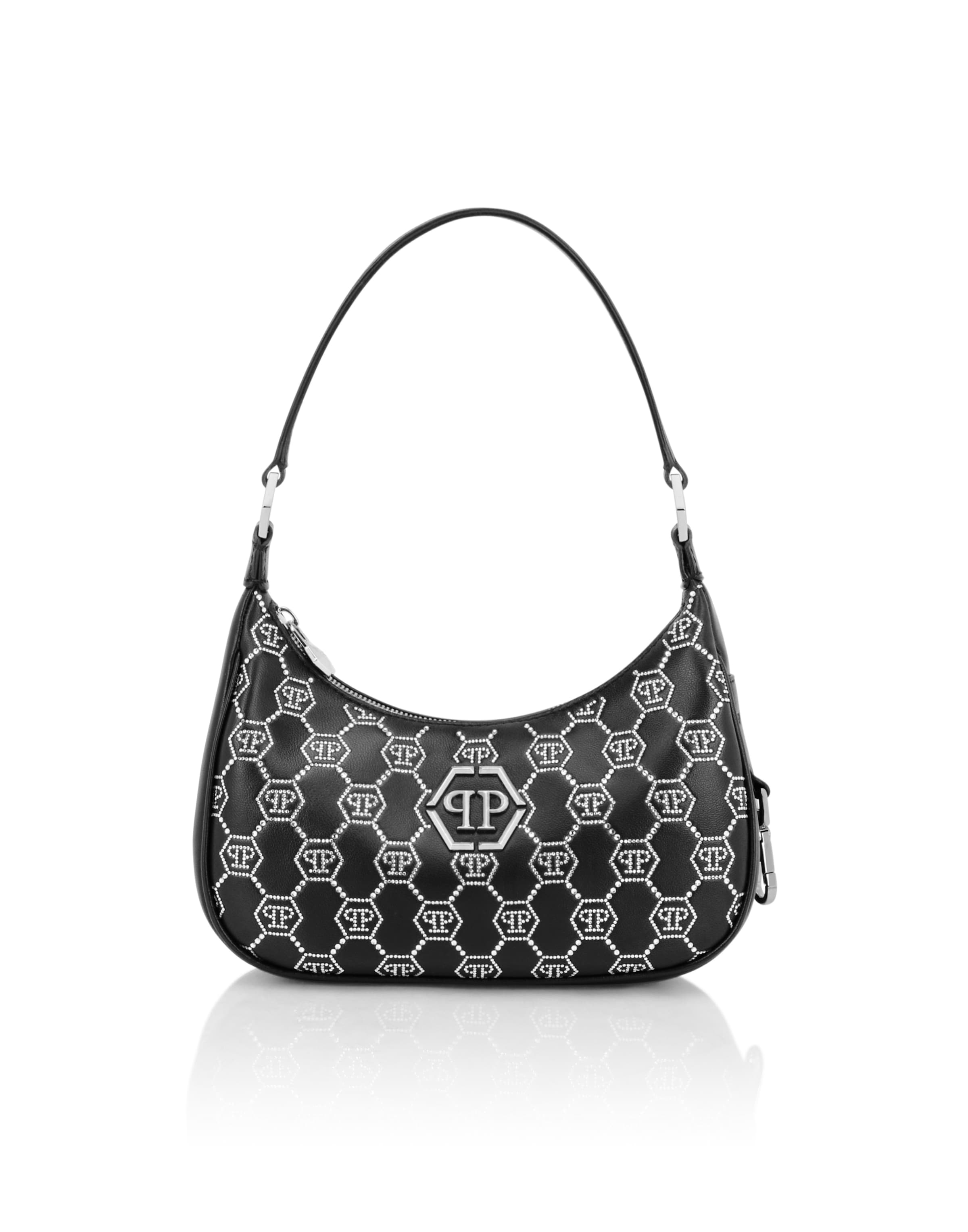 Philipp Plein - Mala de ombro em preto: frente