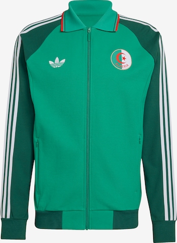 ADIDAS PERFORMANCE Urheilullinen collegetakki 'FAF A' värissä vihreä: etupuoli