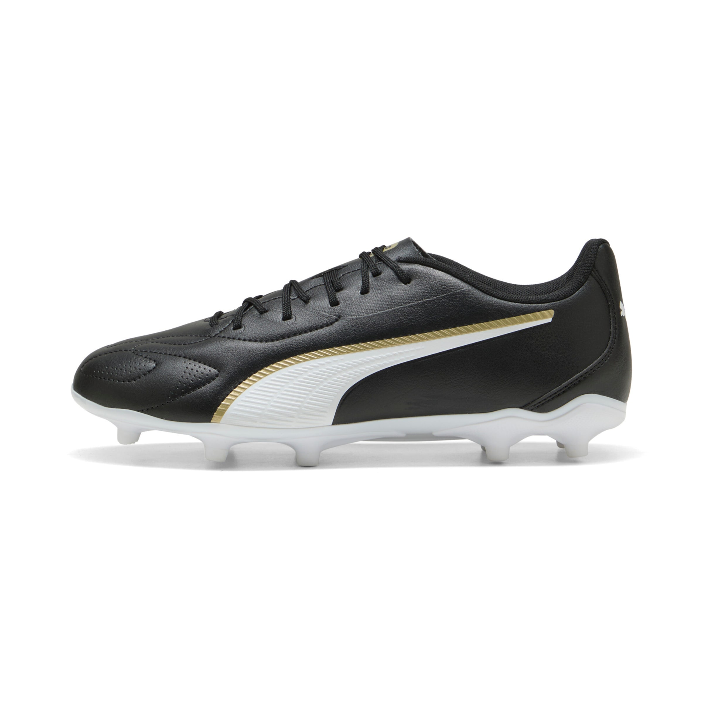 PUMA Soccer Cleats in Black: front
