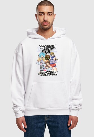 Merchcode Sweatshirt 'Yu-Gi-Oh! - Game On' in Weiß: Vorderseite