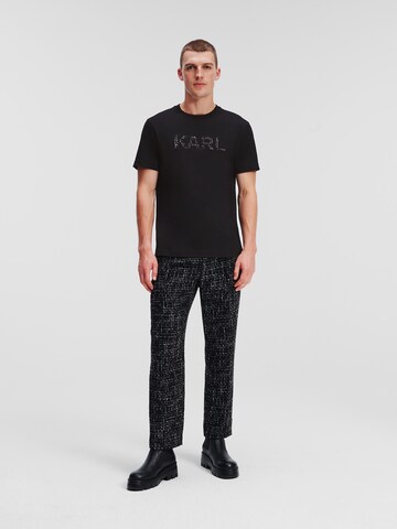 Karl Lagerfeld Shirt 'Bouclé' in Black