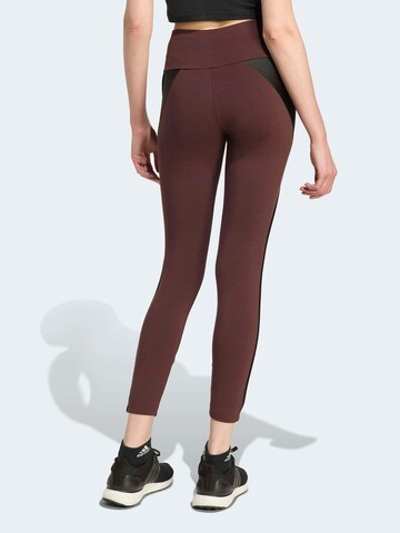 ADIDAS SPORTSWEAR - Skinny Calças de desporto 'STADIUM' em castanho
