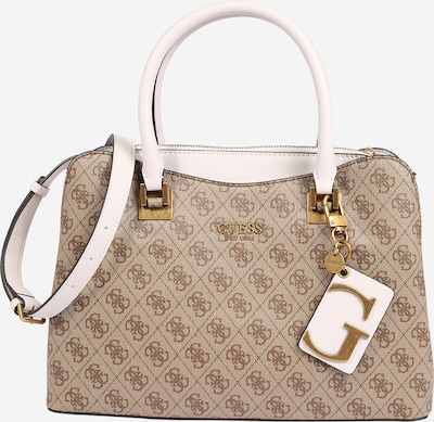 GUESS Sacs à main 'MIKA' en crème / marron / noisette, Vue avec produit