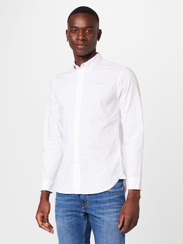 Pepe Jeans - Ajuste regular Camisa 'CUXTON' en blanco: frente