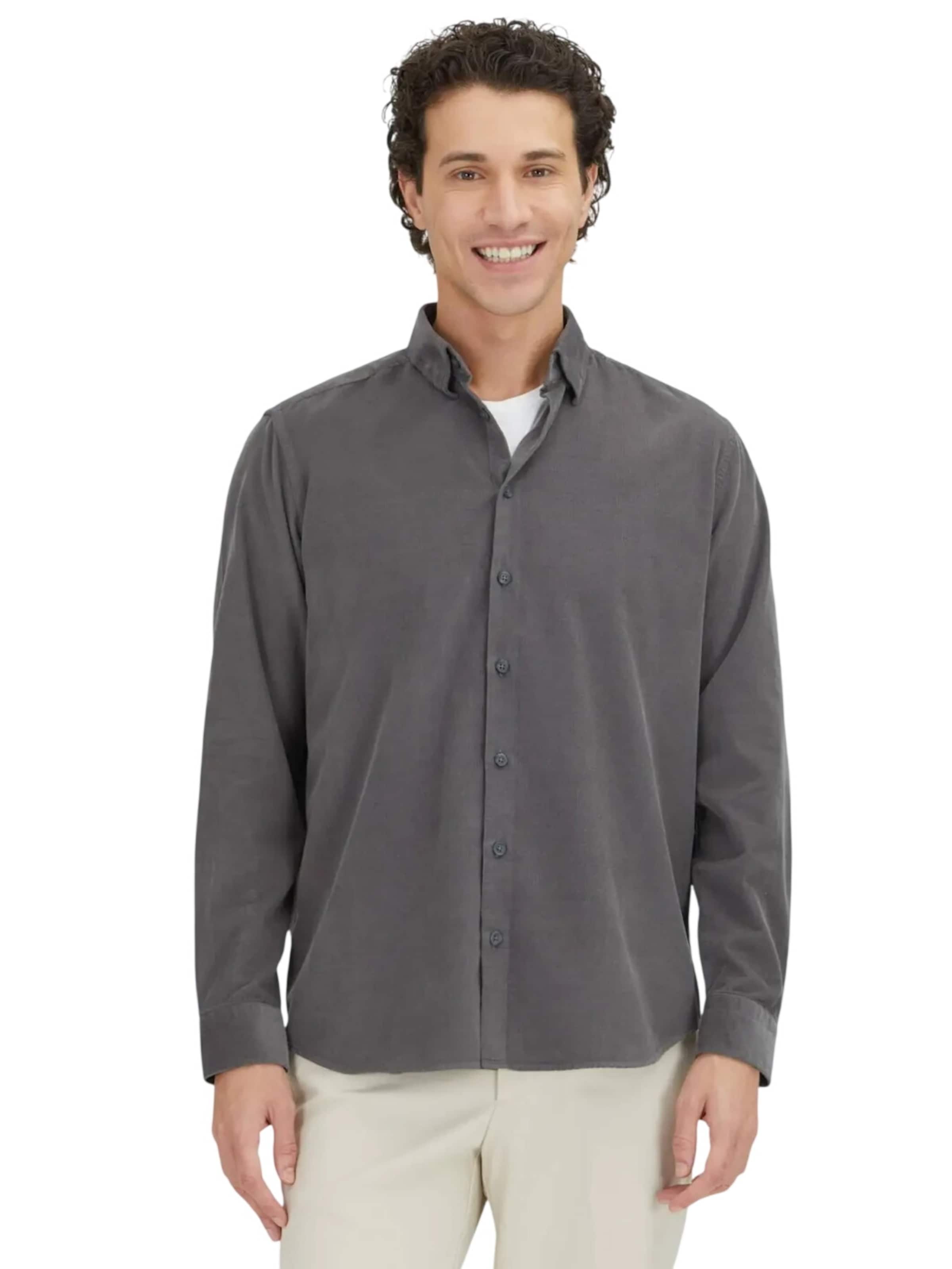 KİP Comfort fit Button Up Shirt in Grey: front