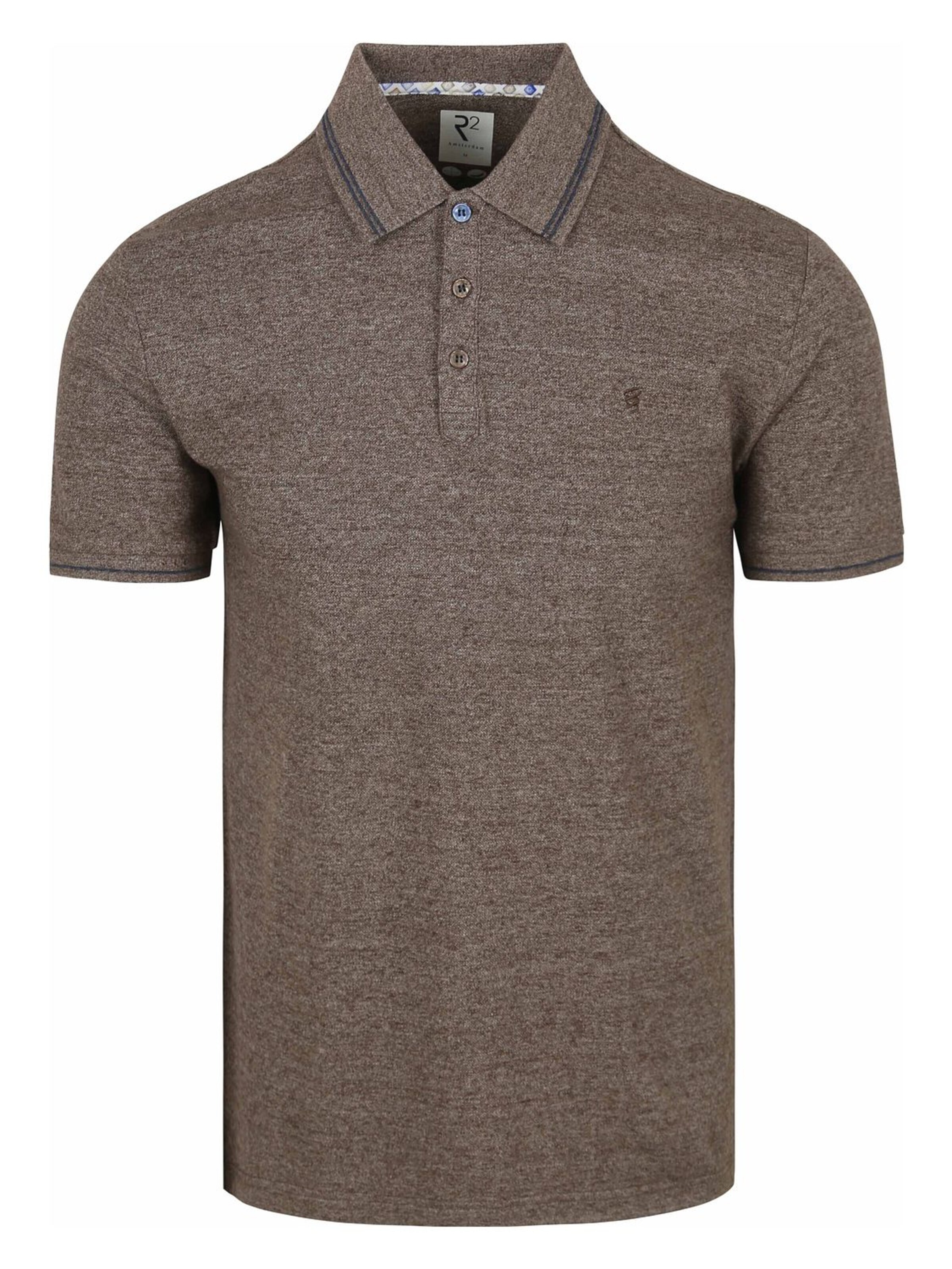 R2 Amsterdam Shirt in Bruin: voorkant
