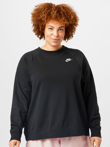 Nike Sportswear Sportief sweatshirt in Zwart: voorkant