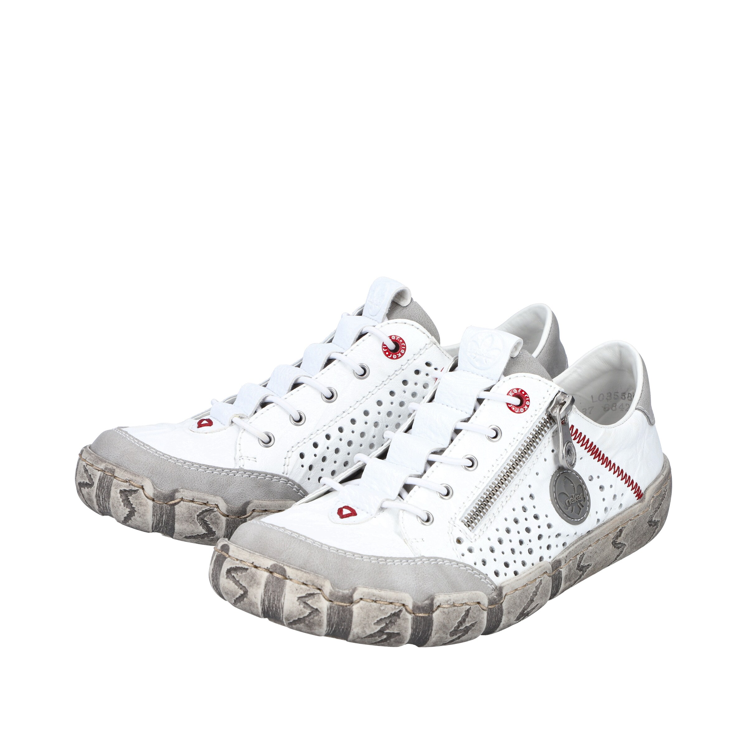 Rieker Athletic lace-up shoe in White