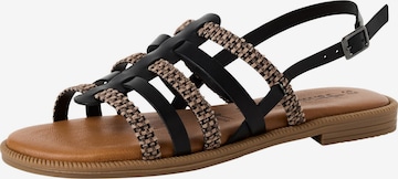 Tamaris Sandaal in Zwart: voorkant