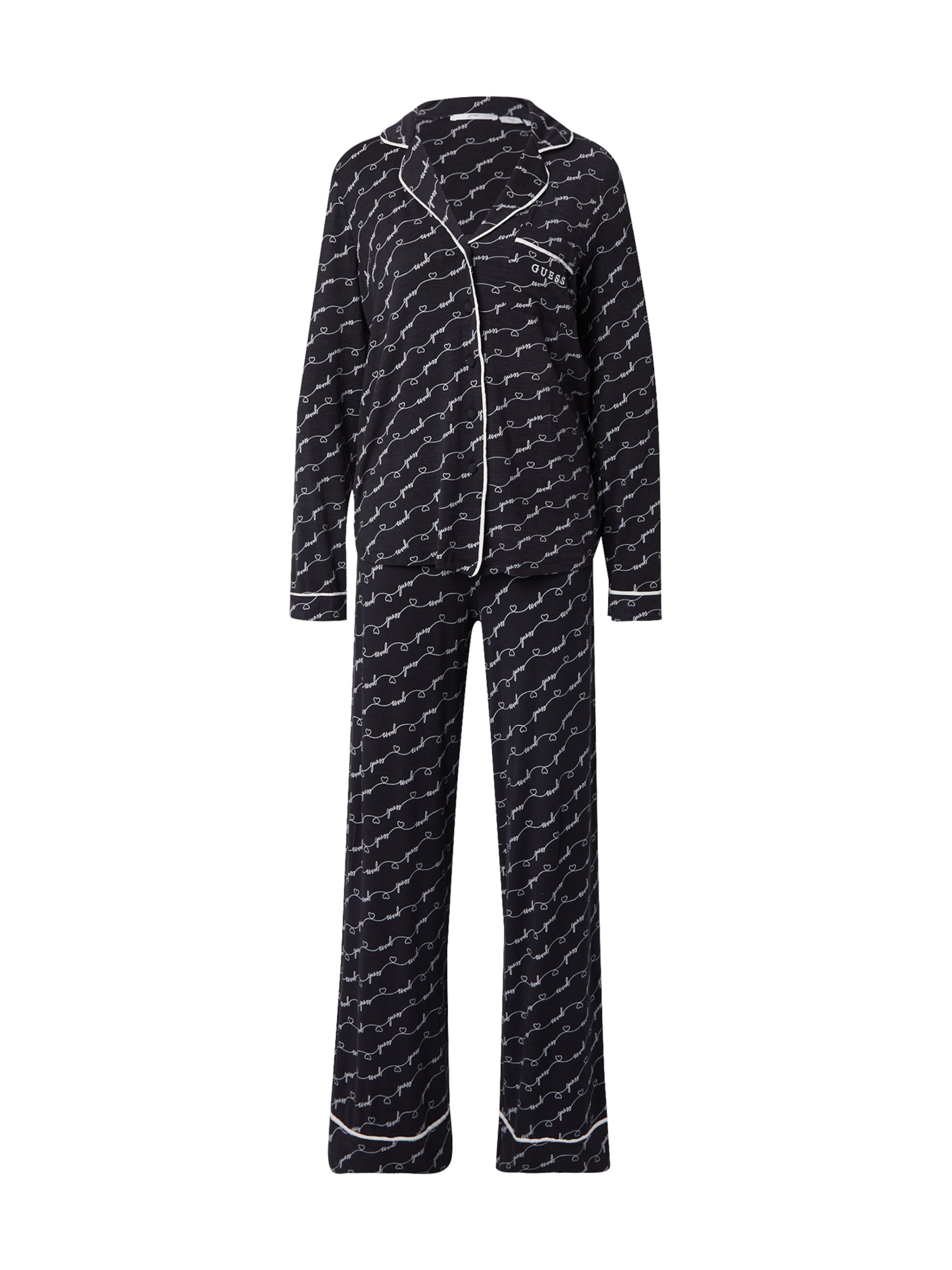GUESS Pizsama 'SASHA' - fekete: elől