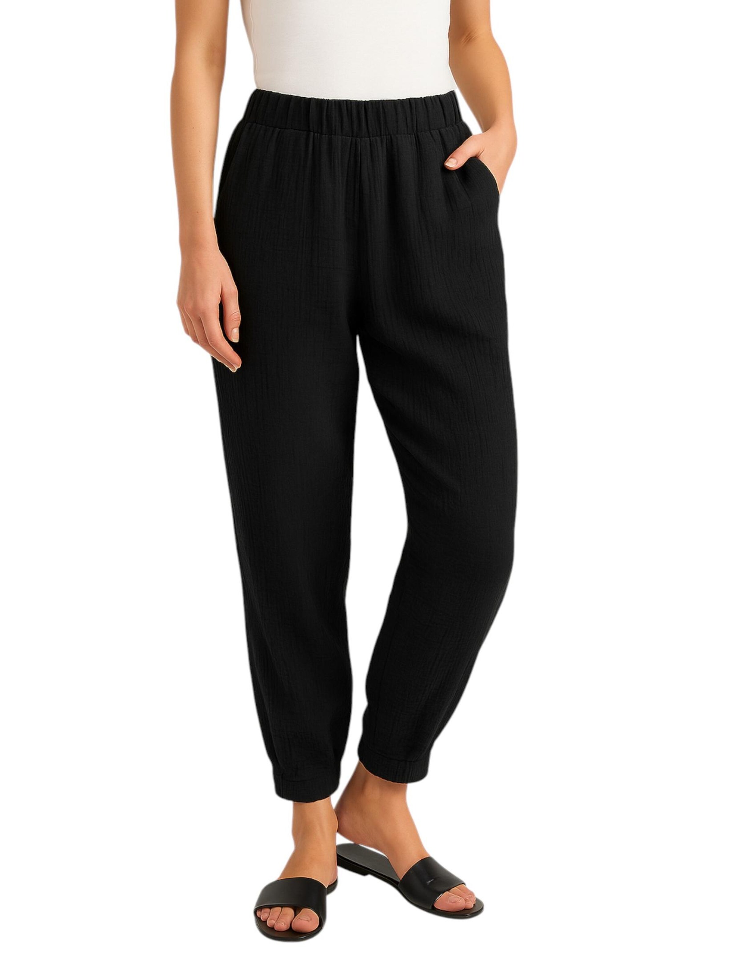 Loosefit Pantalon 'EMIRA' fashionshowcase en noir