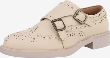 Ital-Design Classic Flats in Beige: front