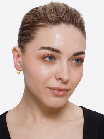 Boucles d'oreilles 'Bruti' Heideman en or : devant