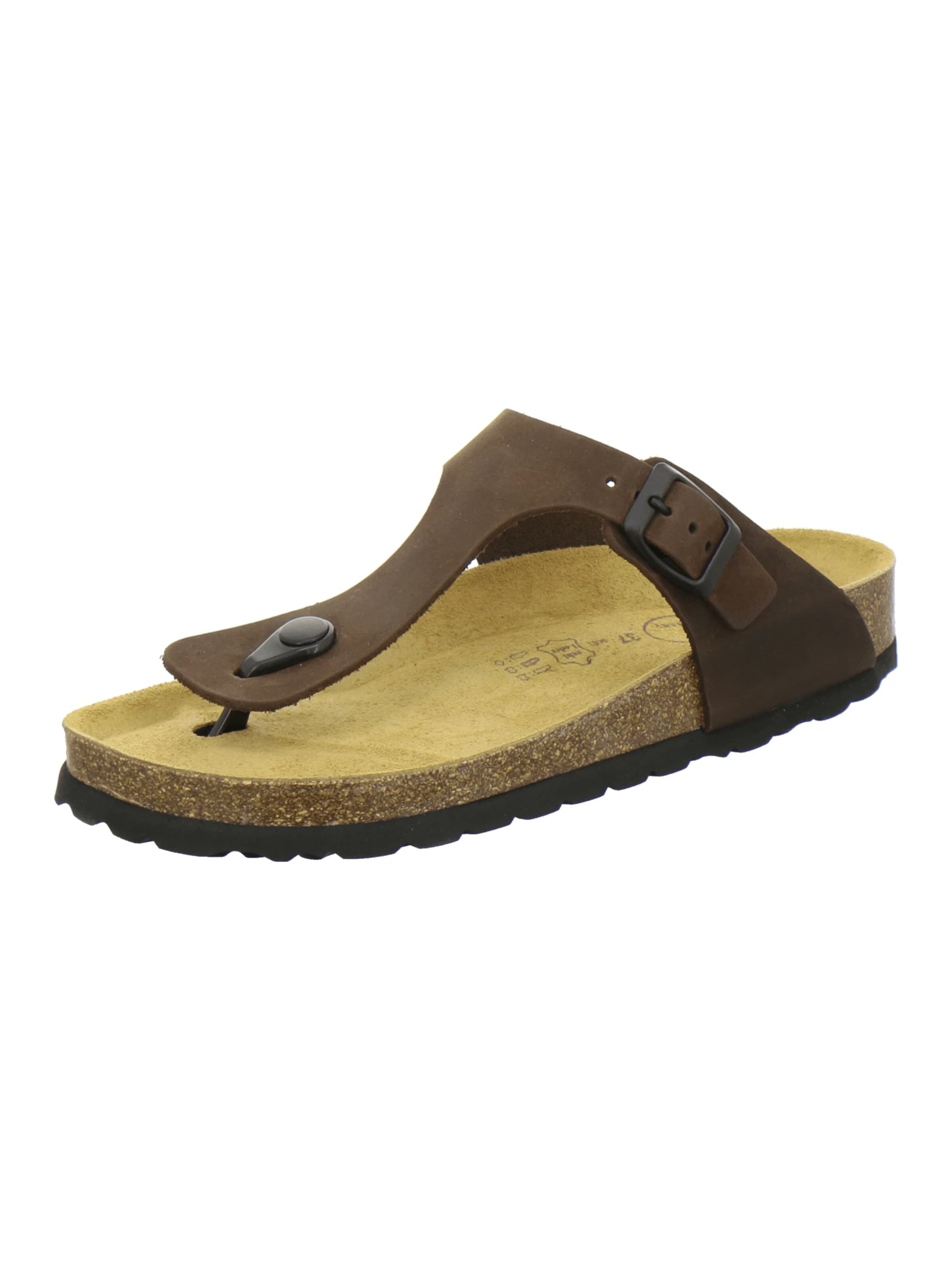 AFS-Schuhe Sandale 'Zehensteg Sandalen Damen mocca'‌‌‌‌‌‌‌‌ in Braun: Vorderseite