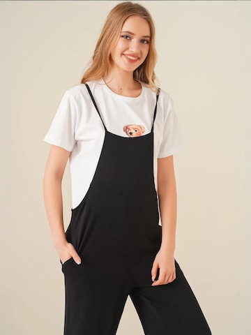 Wide leg Tuta jumpsuit di Bigdart in nero