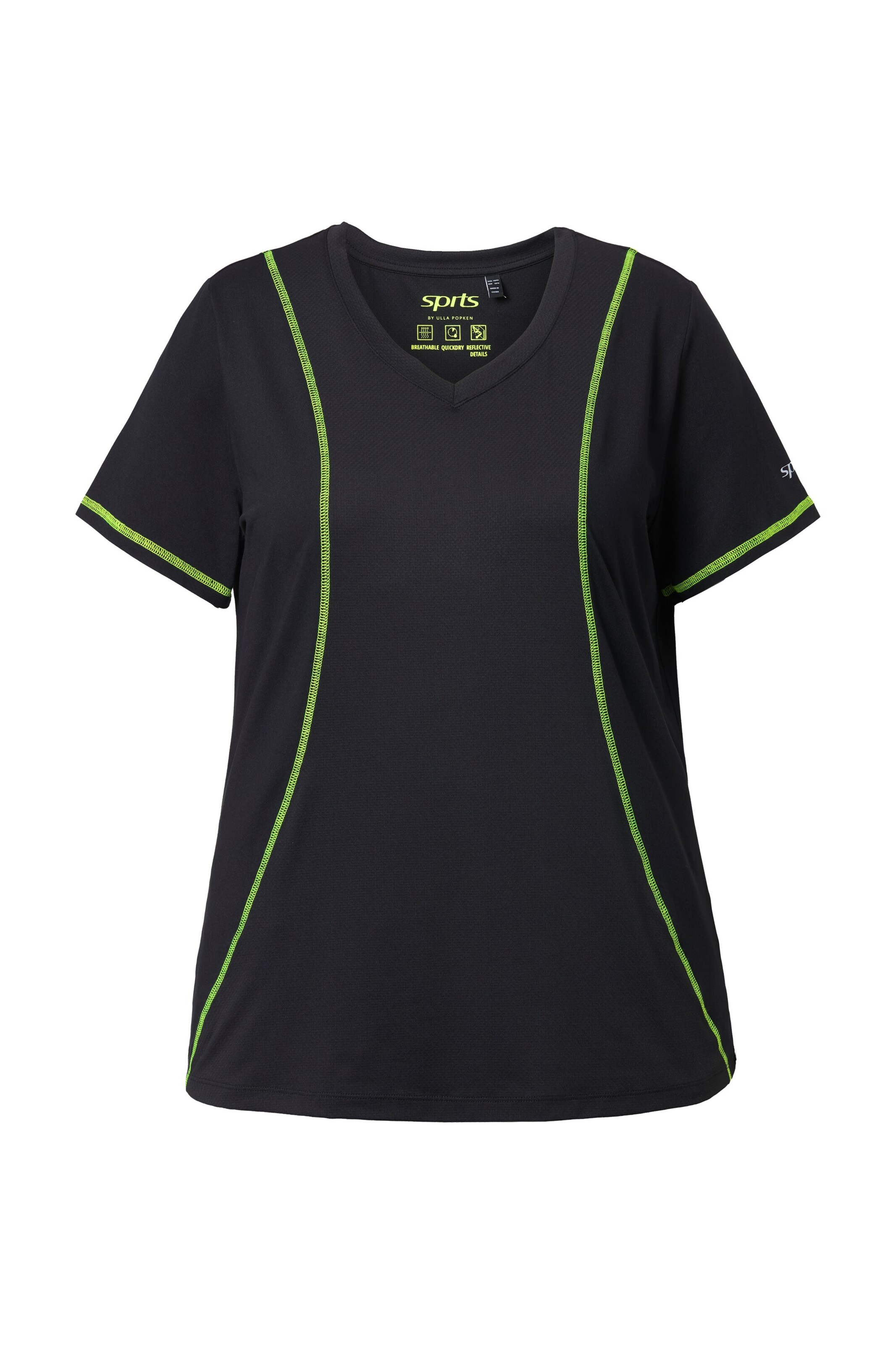 Ulla Popken Shirt in Zwart: voorkant