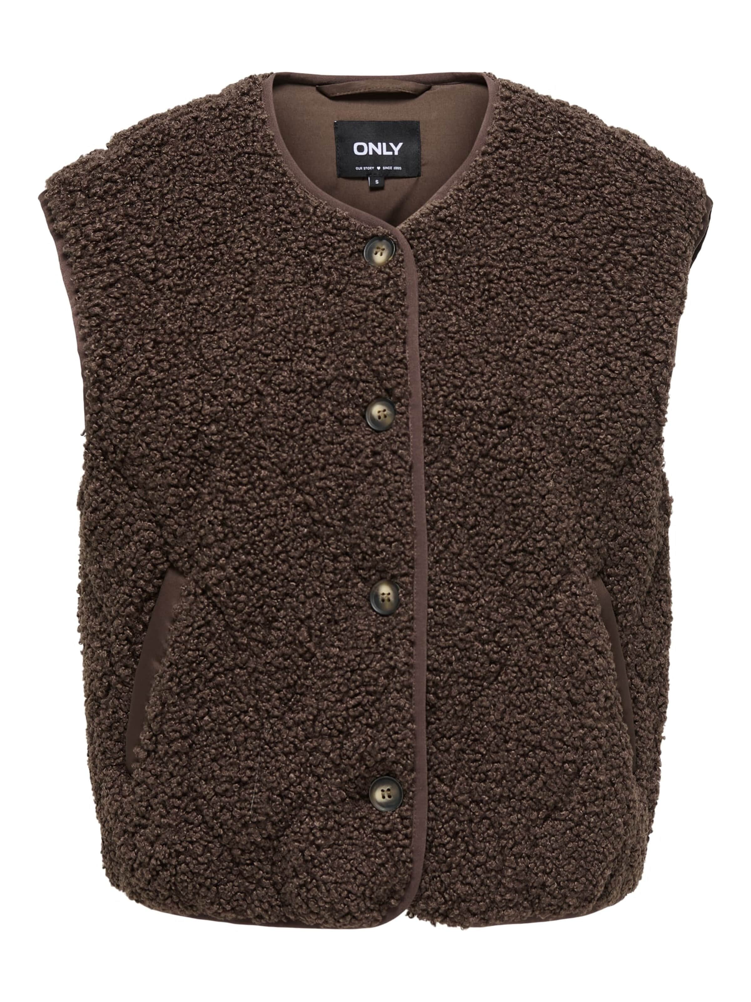 ONLY Bodywarmer 'Ines' in Bruin: voorkant