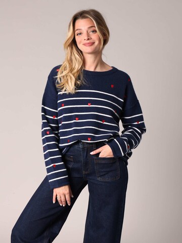 Pull-over 'BERINDA' Deeluxe en bleu : devant