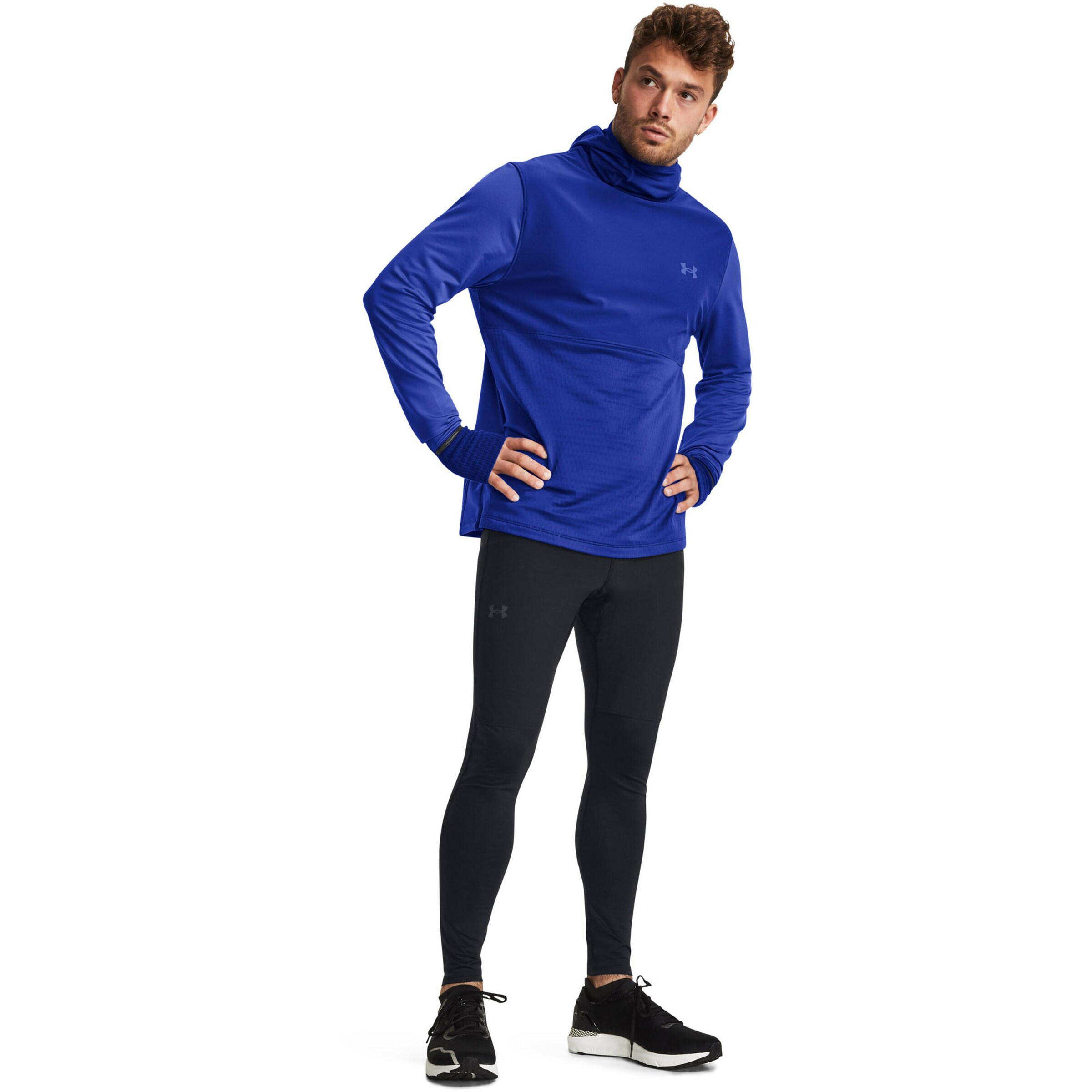 UNDER ARMOUR Skinny Sporthose 'Qualifer Elite Cold' in Schwarz