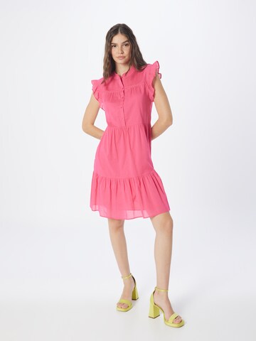 Flowers for Friends - Vestido em rosa: frente