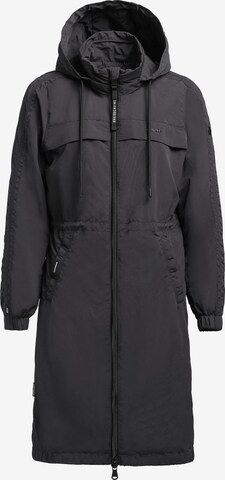 khujo Between-Seasons Coat 'Voya4' in Black: front