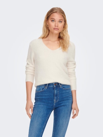 Pull-over 'Ella' ONLY en blanc : devant