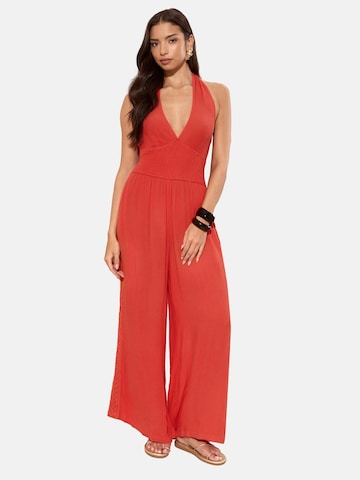 Lipsy Jumpsuit in Rood: voorkant