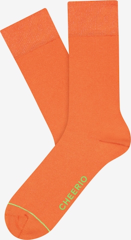 CHEERIO* Къси чорапи 'BEST FRIEND' в оранжево: отпред