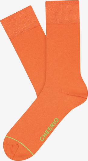 CHEERIO* Chaussettes 'BEST FRIEND' en orange, Vue avec produit