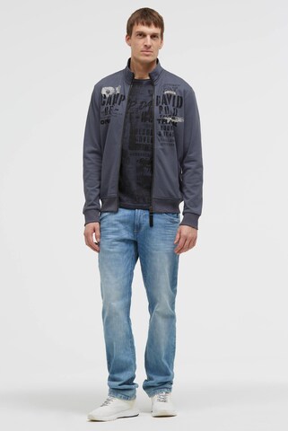CAMP DAVID Zip-Up Hoodie in Blue