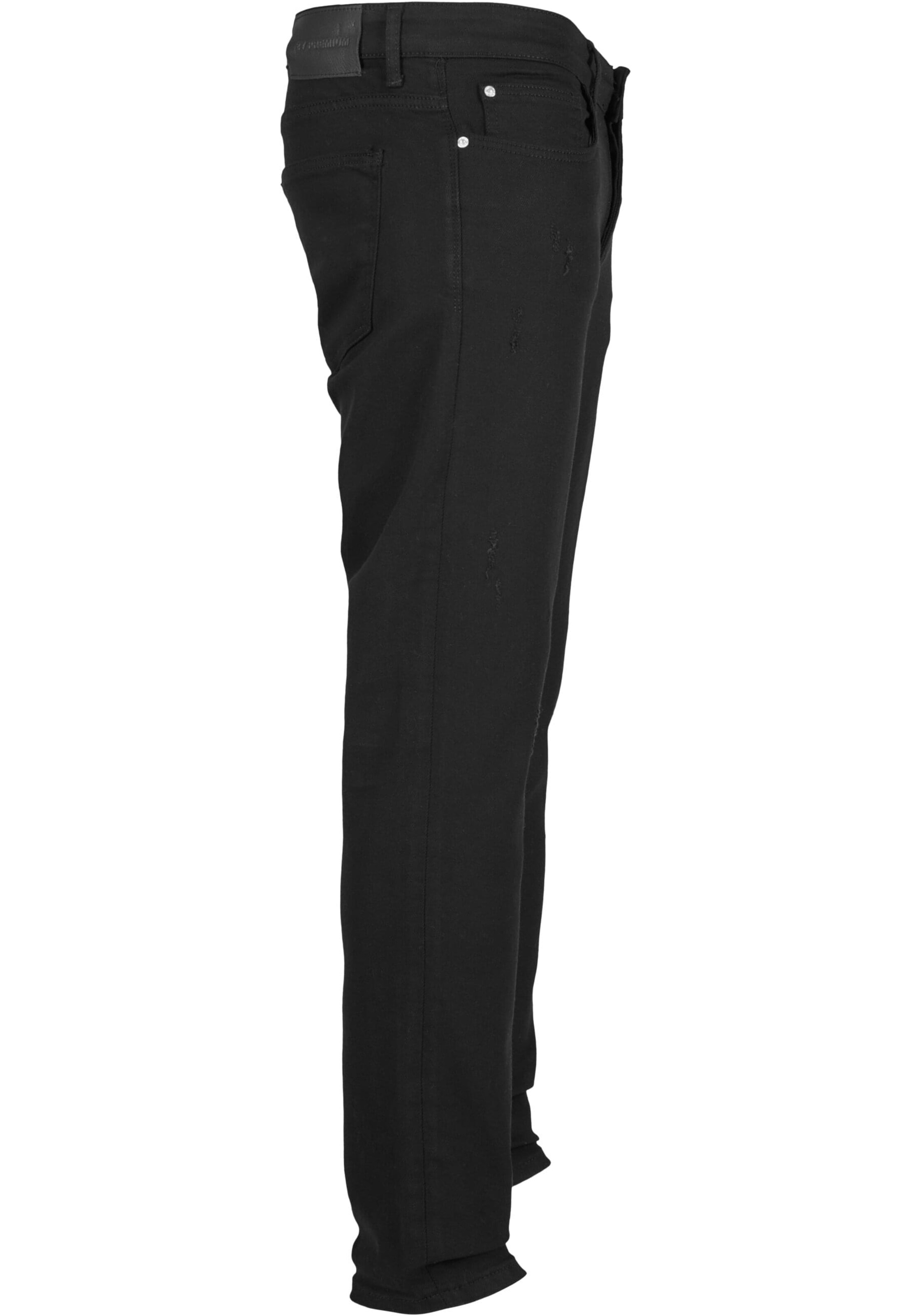 2Y Premium Tapered Jeans in Black