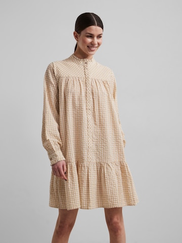 Y.A.S Shirt Dress 'Fawn' in Beige: front