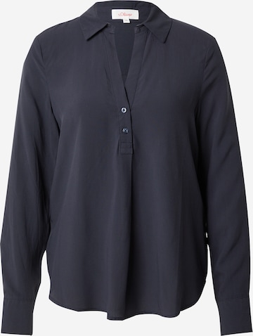 s.Oliver Blouse in Blauw: voorkant