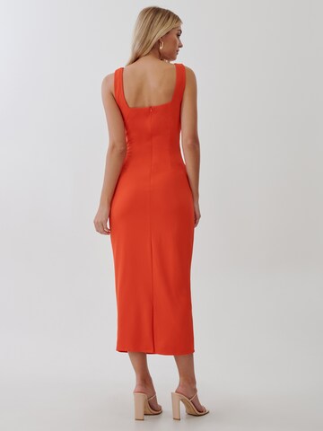 Tussah Dress in Orange: back