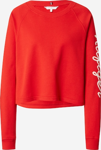 Sweat-shirt TOMMY HILFIGER en rouge : devant