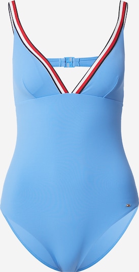Tommy Hilfiger Underwear Jednodijelni kupaći kostim u svijetloplava / crvena / bijela, Pregled proizvoda