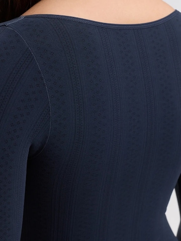 cfab Shapingbody 'Longsleeve Bodysuit Sculpting Shapewear with String' in Blauw