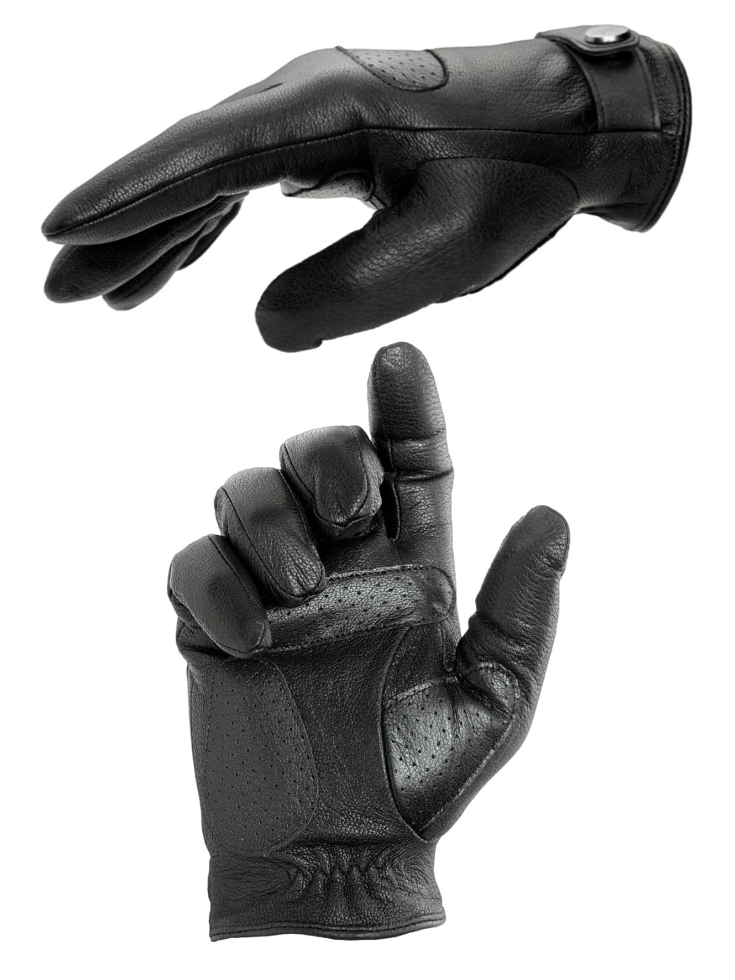 Pearlwood Full Finger Gloves 'DEAN' in Black: front