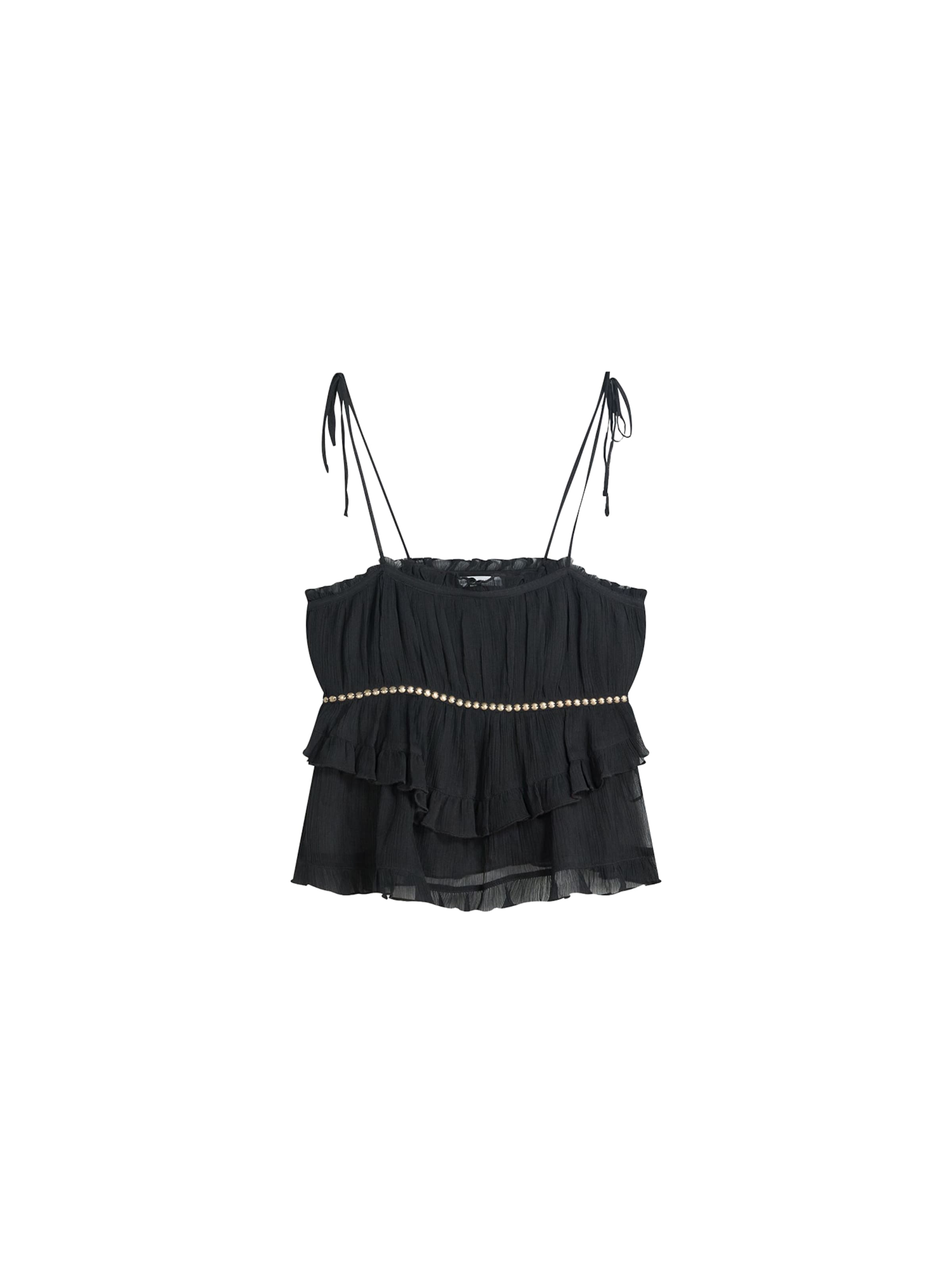 Bershka Top - Čierna: predná strana