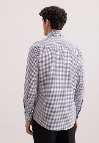 Coupe regular Chemise business 'Schwarze Rose' SEIDENSTICKER en bleu