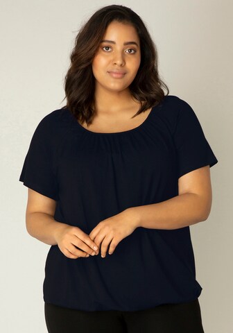 BASE LEVEL CURVY Shirt 'Yoni' in Blue