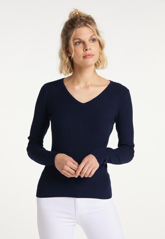 Pull-over usha BLUE LABEL en bleu : devant