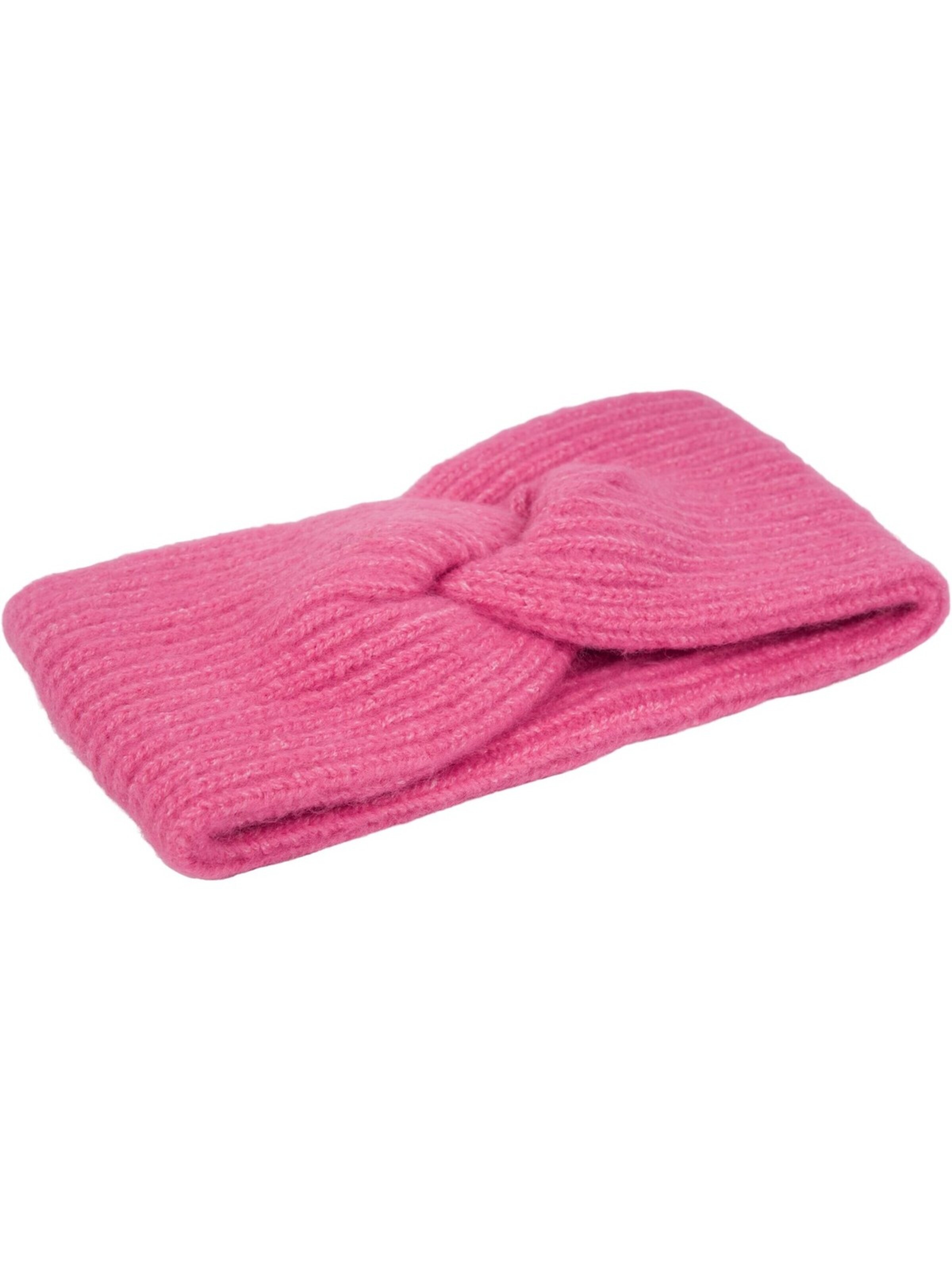 styleBREAKER Headband 'Strick Stirnband Rippenmuster Twist Knoten' in Pink