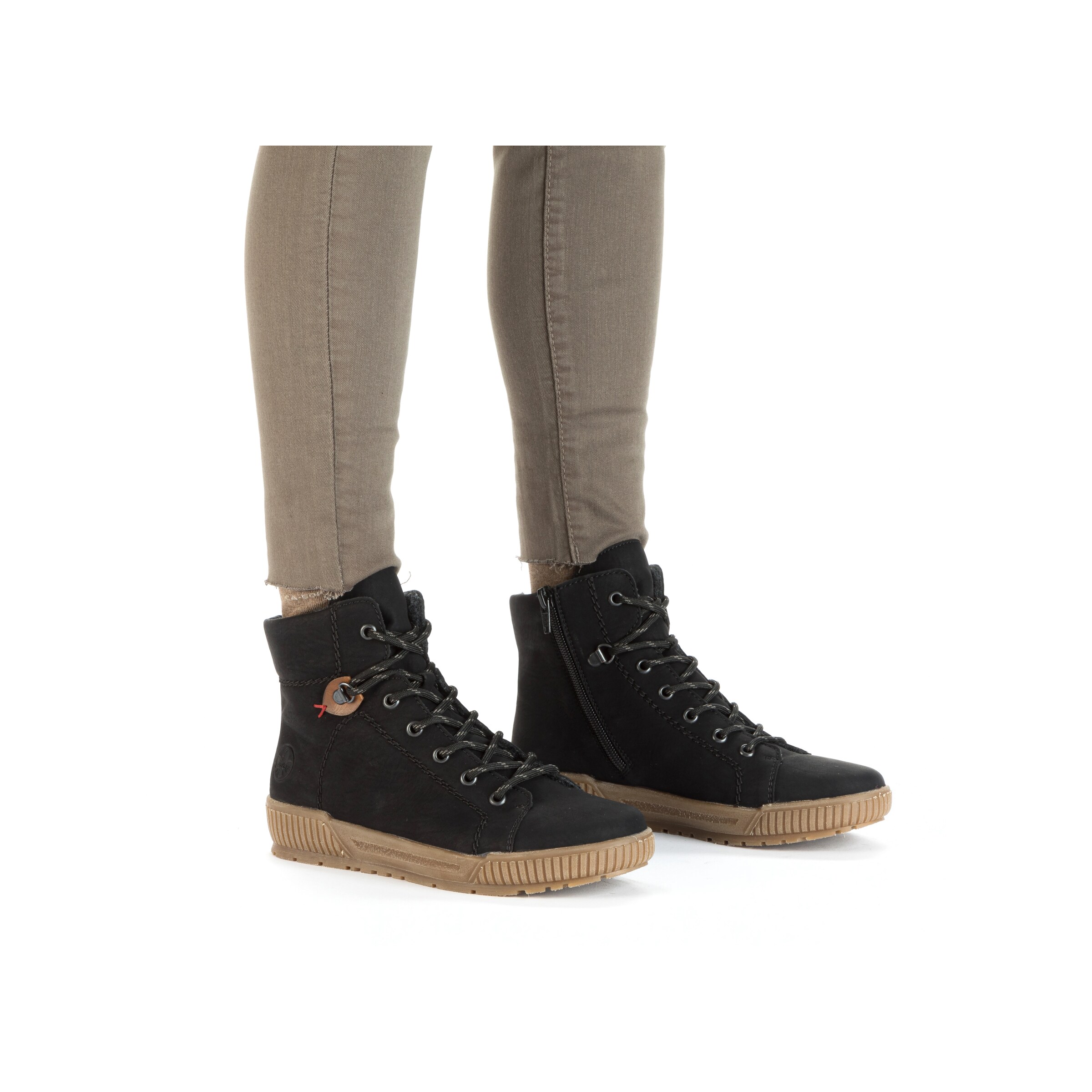 Rieker Schnürstiefelette in Schwarz