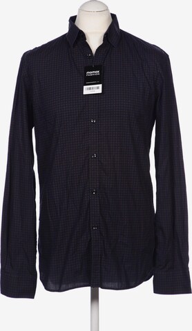 BURLINGTON Button Up Shirt in L in Blue: front