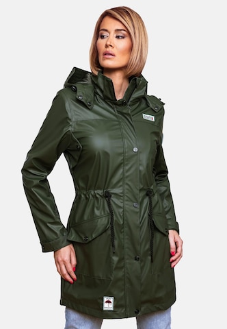 NAVAHOO Between-seasons coat 'Deike' in Green: front