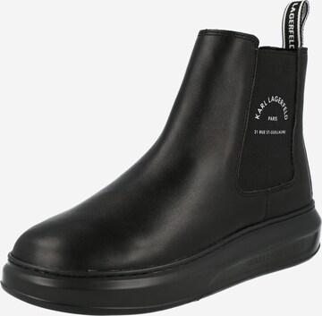 Karl Lagerfeld Chelsea boots 'Maison Gore' i svart: framsida