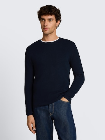 TOM TAILOR DENIM Pulover | modra barva: sprednja stran