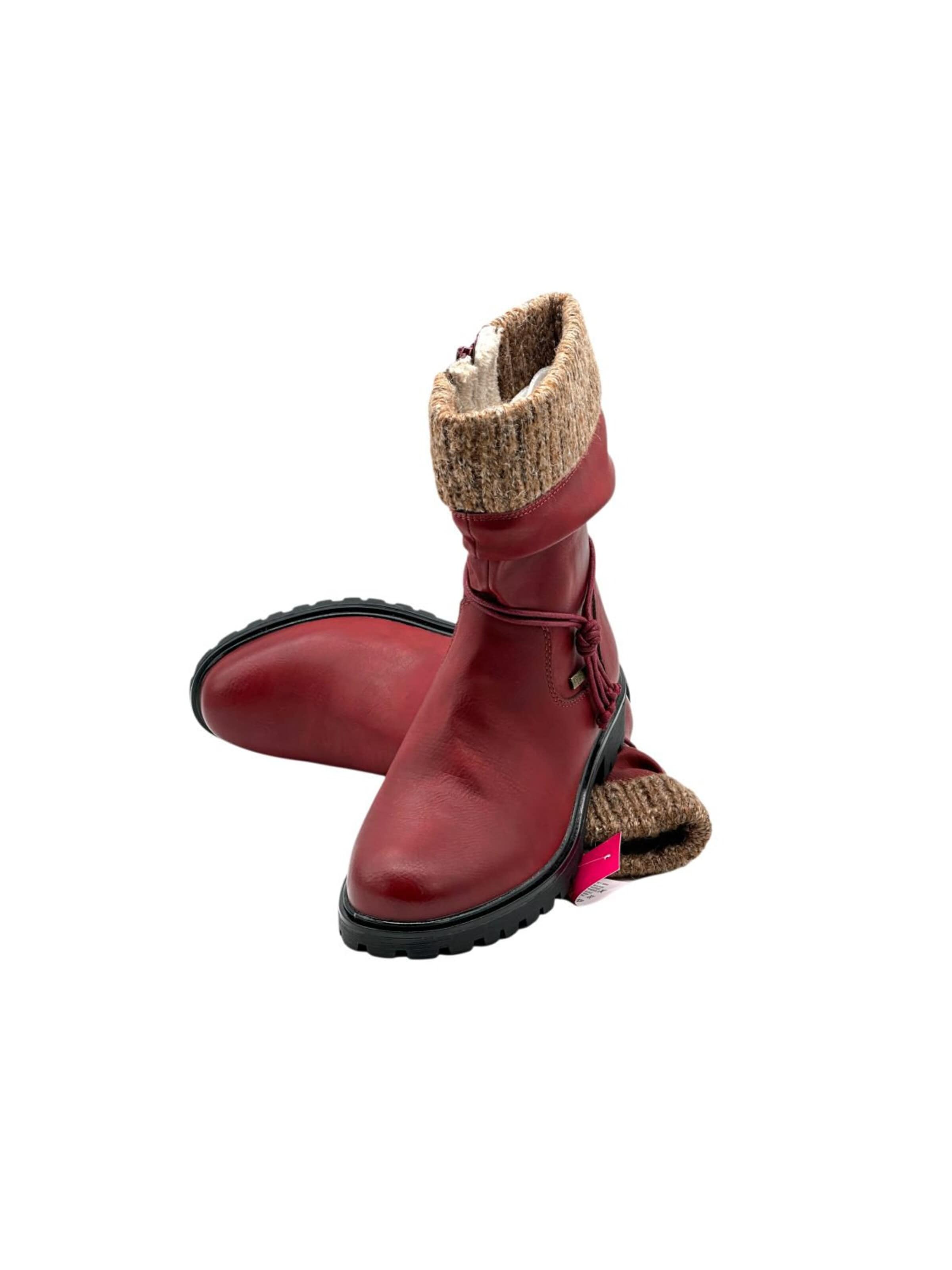 Nowaland Booties 'Damen gefütterte Winterstiefeletten' in Red