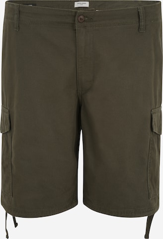 Jack & Jones Plus Regular Cargobroek 'Marley' in Groen: voorkant